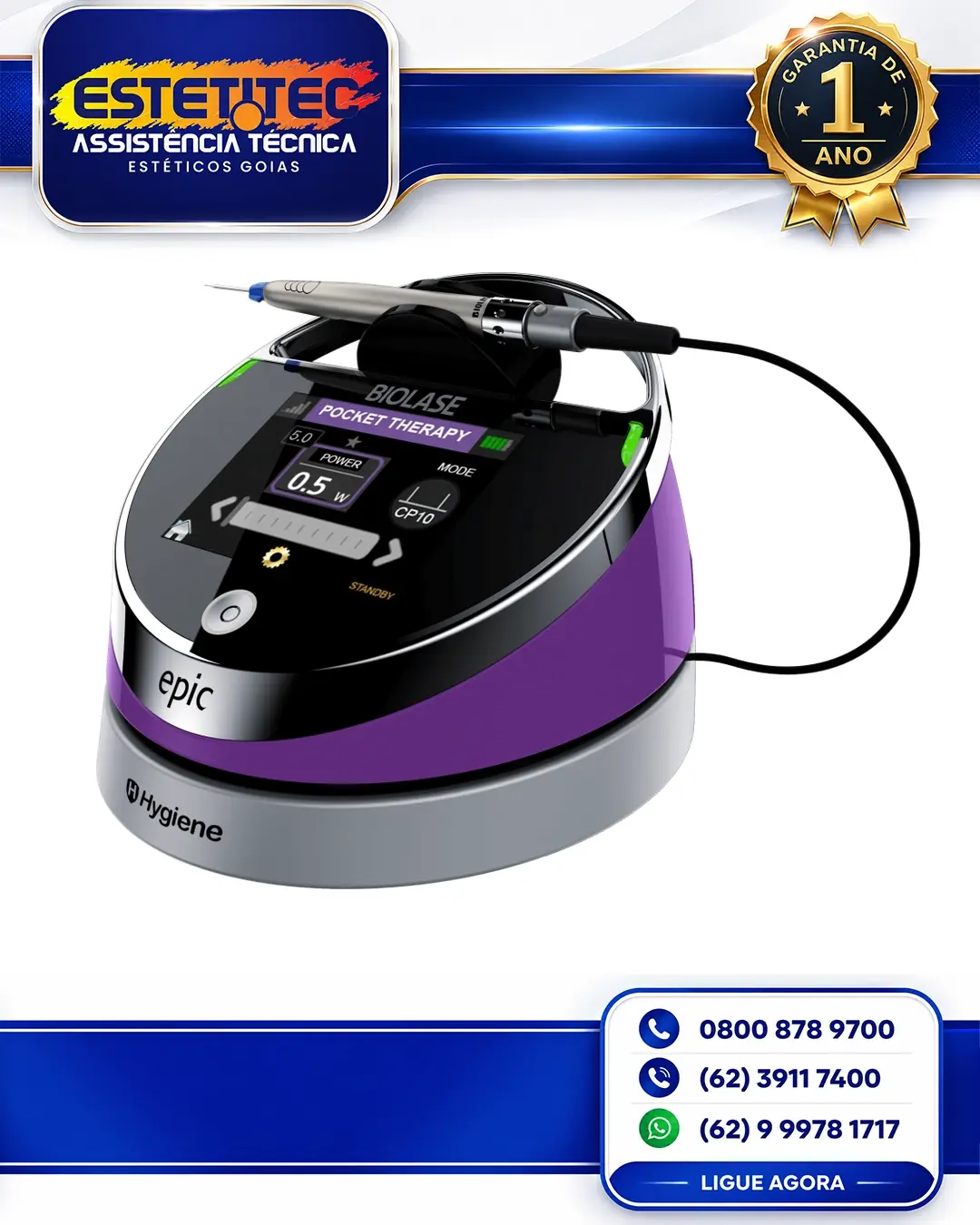 CONSERTO BIOLASE DIODE LASER EPIC GOIÂNIA