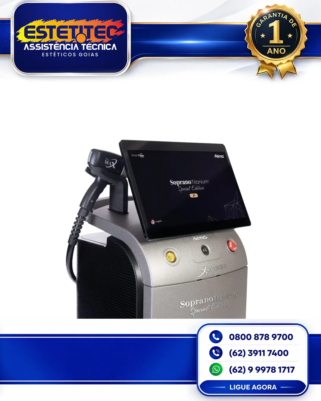 ESPECIALIZADA ALMA LASER SOPRANO TITANIUM SPECIAL EDITION CUIABÁ