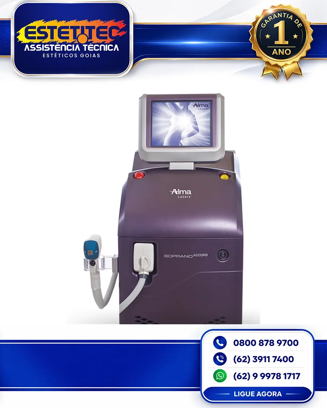 MANUTENÇÃO ALMA LASER SOPRANO ACCORD FORTALEZA