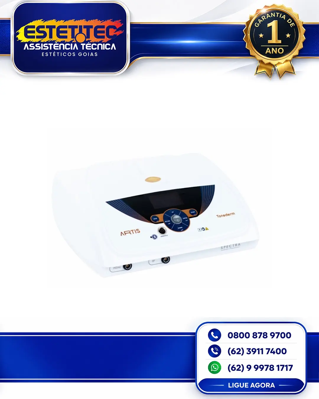 MANUTENÇÃO DE TONEDERM SPECTRA ARTIS STANDARD FORTALEZA