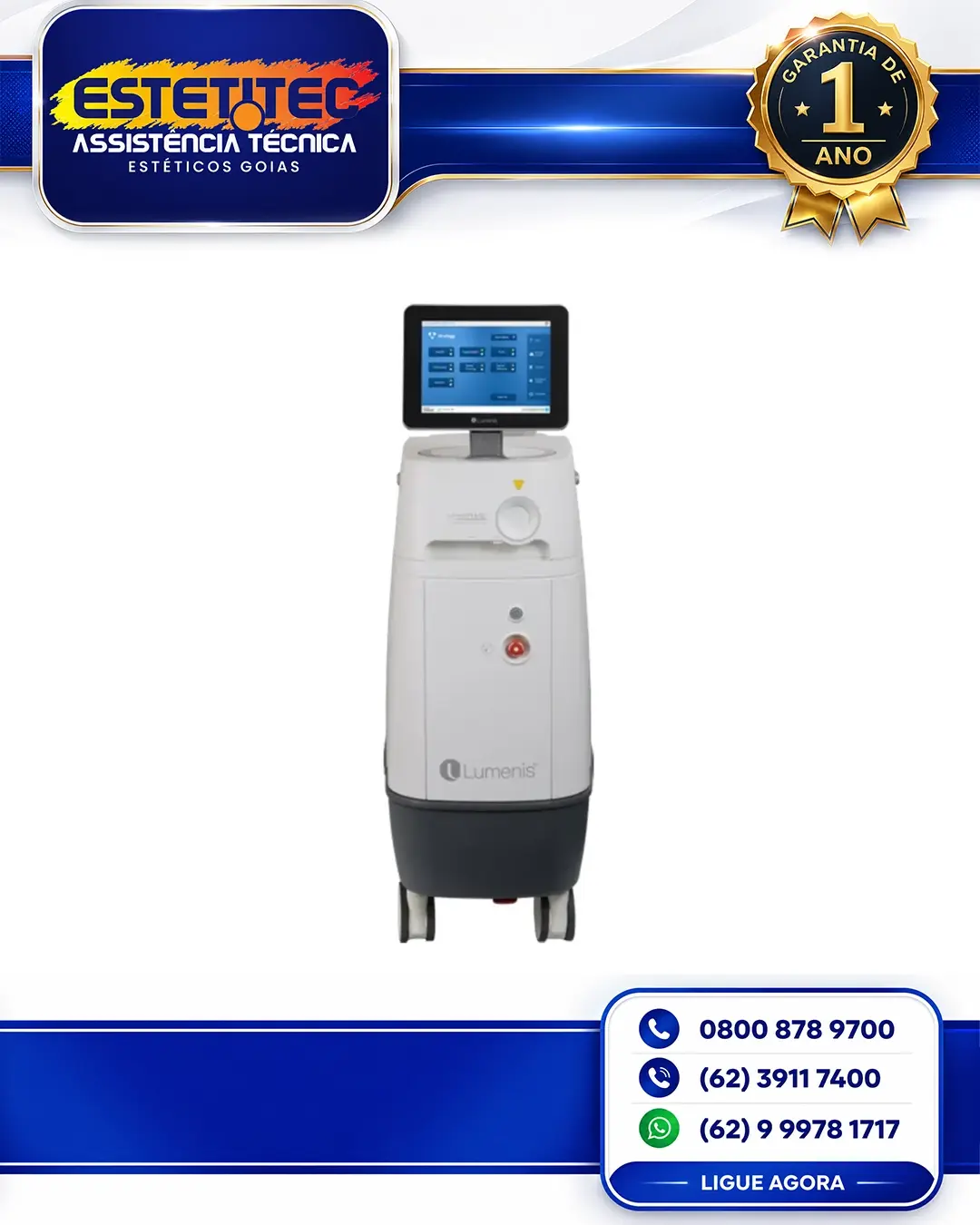 MANUTENÇÃO ESPECIALIZADA LUMENIS PULSE 120H GOIÂNIA