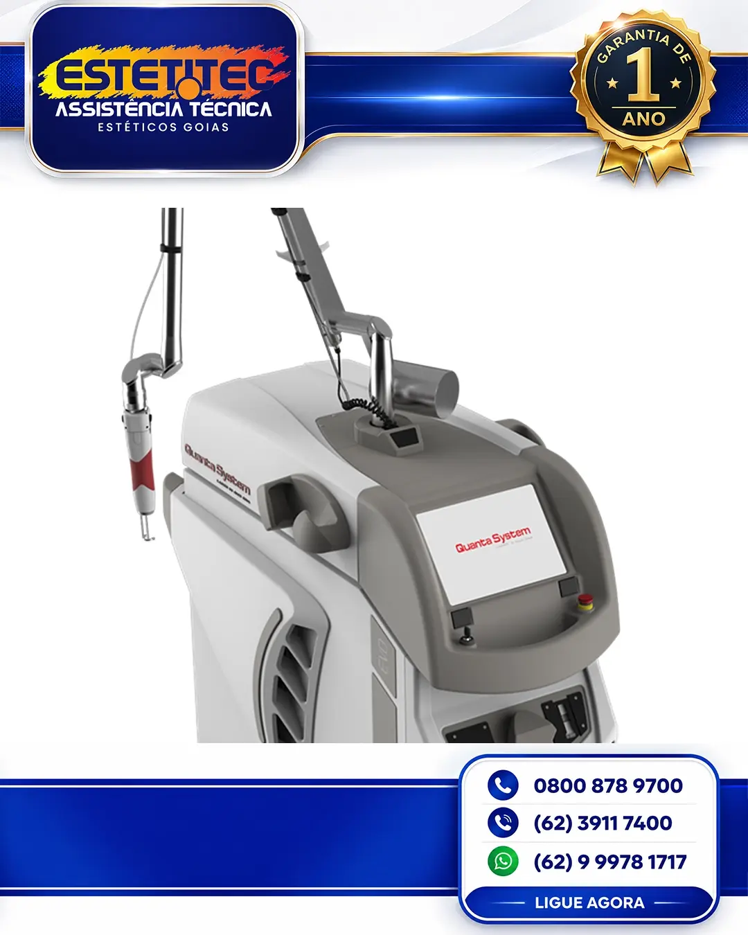 MANUTENÇÃO ESPECIALIZADA QUANTA SYSTEM Q PLUS EVO MATO GROSSO DO SUL