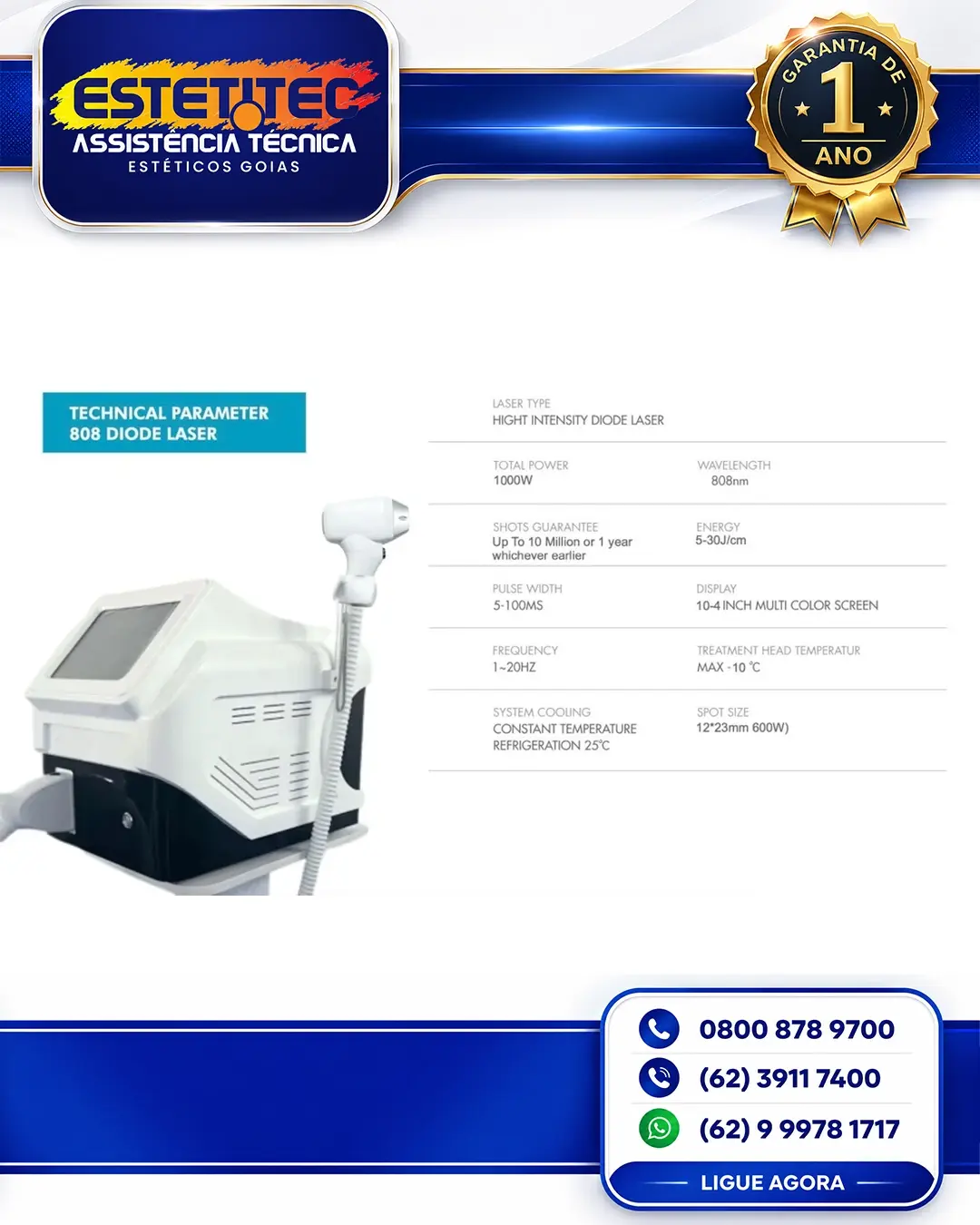 REPARO DE KMS 808 DIODE LASER RIO GRANDE DO SUL