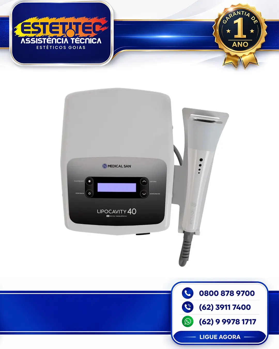 REPARO MEDICAL SAN LIPOCAVITY NEW SMART GOIÂNIA