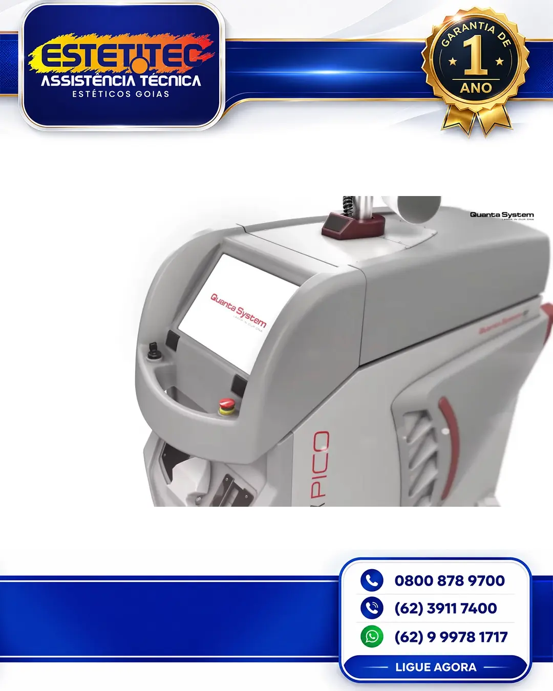 REPARO QUANTA SYSTEM DISCOVERY PICO EVO CUIABÁ