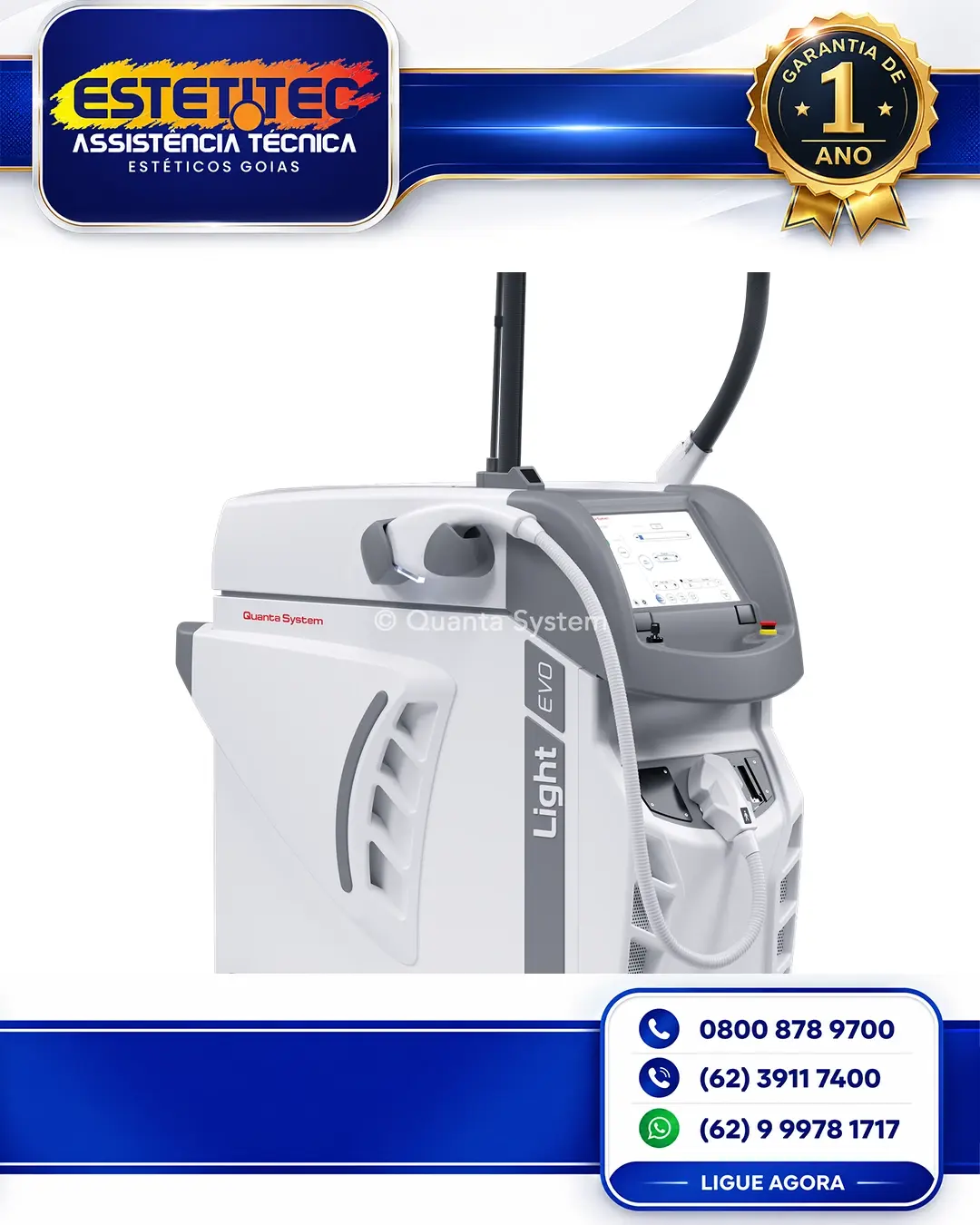 REPARO QUANTA SYSTEM LIGHT SERIES NO BRASIL