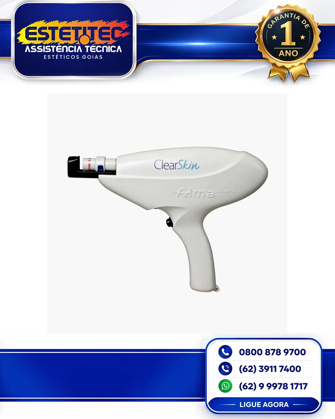 SUPORTE TÉCNICO PARA ALMA LASER CLEARVEIN GOIÁS
