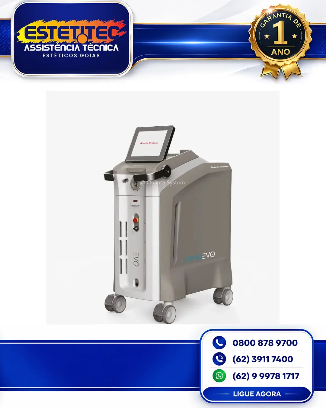 SUPORTE TÉCNICO QUANTA SYSTEM ULTRALIGHT EVO PORTO ALEGRE