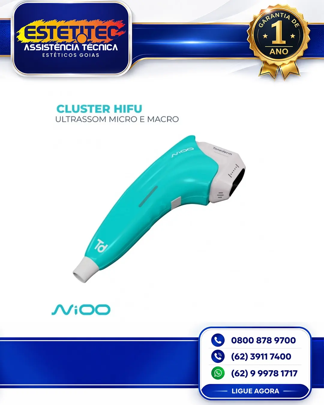 SUPORTE TÉCNICO TONEDERM NIOO HIFU CURITIBA